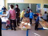 Die Schneepustestrecke im Winterzimmer